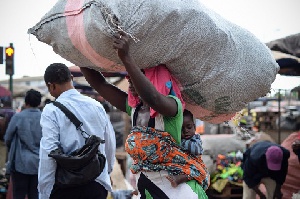 Many young girls from the northern parts of Ghana are head porters in Accra