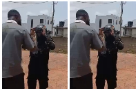 The police officer allegedly confronting ECG staff