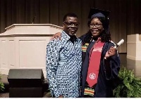 Baaba and her father, Pastor Mensah Otabil