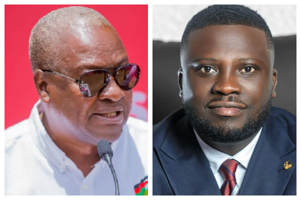 President John Dramani Mahama (L) and Ashanti Regional Minister, Dr Frank Amoakohene