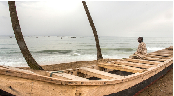 Wooden fishing boats are often used by migrants leaving SenegaL