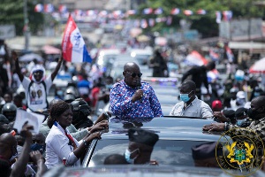 President Nana Addo Dankwa Akufo-Addo addressing his supporters