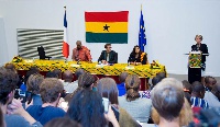 President John Dramani Mahama at the Bordeaux University