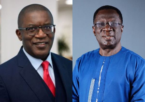 Former CEO of GIIF Solomon Asamoah (L) and Prof Christopher Ameyaw Akumfi (R)