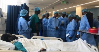 President, Nana Addo Dankwa Akufo-Addo with injured victims