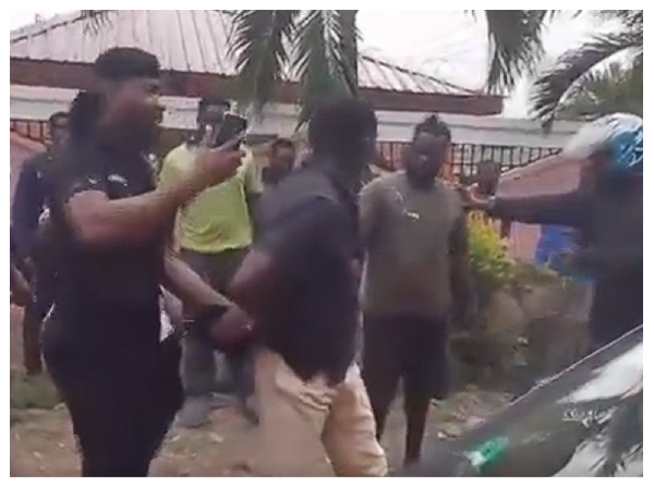 Snipped of the suspected robber who was arrested