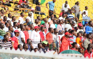 Some supporters at the stadium