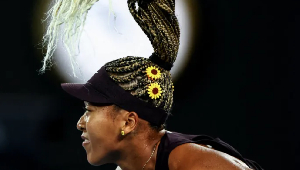 Japan's Naomi Osaka competes against France's Caroline Garcia