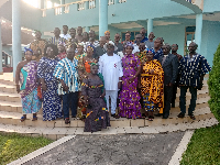 Daasebre Kwaku Boateng (in white) flanked by other participants at the workshop