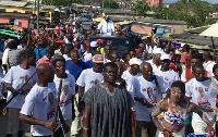 Nana Akufo-Addo campaigns at Otuom in the Central Region.