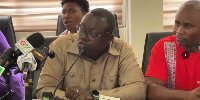 PRETAG president Adokwei Ayikwei Awulley speaking at the meeting