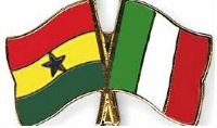 The Ghana and Italian flags