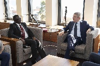 Ghana Olympic Committee President, Ben Nunoo Mensah in a chat with the IOC President Thomas Bach