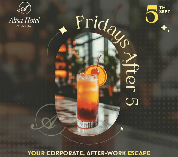 It happens Friday, 5th September, from 5 PM till late at Alisa Hotel.