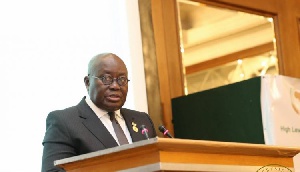 President Akufo-Addo addressing the National Governors Association in Washington DC