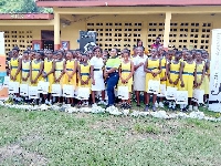 Some schools in Obuasi received free sanitary pads donated by Anglogold Ashanti