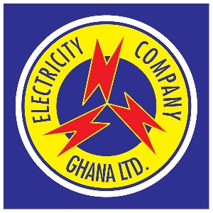 The logo of the Electricity Comppany of Ghana