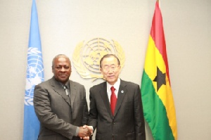 Prez Mahama With Ban Ki Moon
