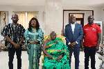 Patricia Obo-Nai leads Telecel Ghana delegation to Okyenhene's palace