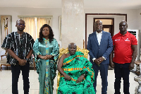 Patricia Obo-Nai leads Telecel Ghana delegation to Okyenhene's palace