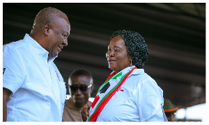 John Dramani Mahama and Prof.  Naana Jane Opoku-Agyemang