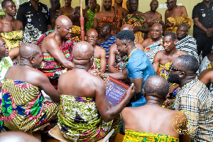 Apostle Dr Samuel Amegashie paid a courtesy call on the Asantehene