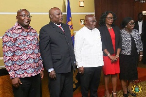 President Nana Addo Dankwa Akufo-Addo with Martin Amidu, Vice President Bawumia and others