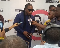 Edem addressing the media after the launch