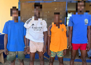 The four suspects have been remanded into police custody by the Wenchi District Court