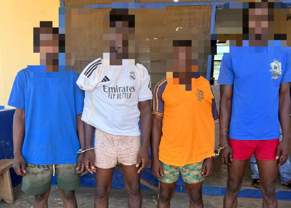 The four suspects have been remanded into police custody by the Wenchi District Court