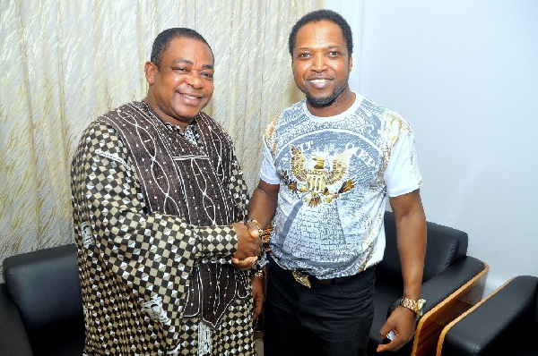 Charles Ntiamoah-Mensah with Nana Dr. Appiagyei Dankawoso I