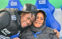Fatawu Issahaku with his mother