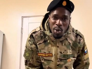 'My salary can feed your family for 3 years' - Ghanaian in Russian army brags