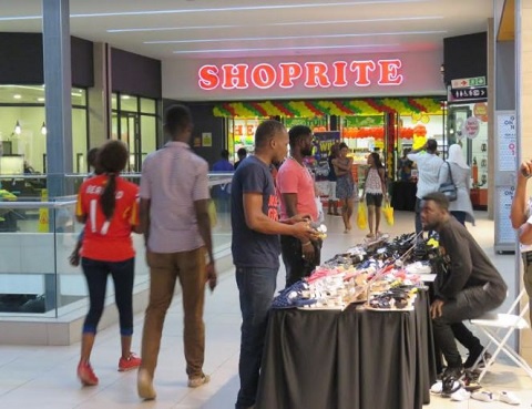 Sidewalk sales featured heavily discounted goods for shoppers