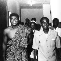 Ali with Nkrumah in summer of 1964 at the age of 22