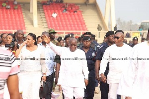 President Akufo-Addo arrives at the Black Star Square for 4th Republic Anniversary