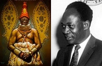 Dr Kwame Nkrumah (right) and The Great Kaku Aka I (photo credit - african-research.com)