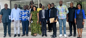 Joseph Appiah Boateng (forth from left) with some members of the ministry