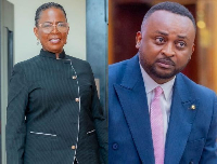 Comfort Doyoe Cudjoe-Ghansah (L) and Vincent Assafuah (R)