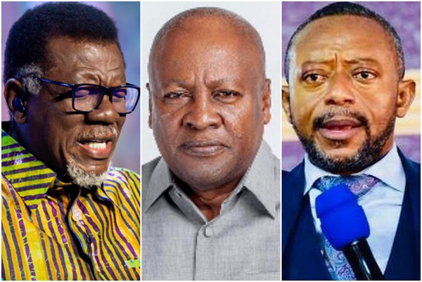 Dr. Mensa Otabil, John Dramani Mahama and Rev Isaac Owusu-Bempah