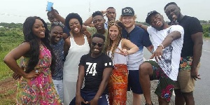 Ed Sheeran with Fuse ODG and some friends chilling in Ghana