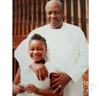 Former president Mahama and daughter Farida