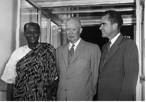 U.S. President Dwight Eisenhower apologized to Gbedemah (first from left)