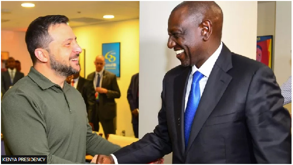 Ukrainian President Volodymyr Zelensky met Kenyan President William Ruto at the UN General Assembly