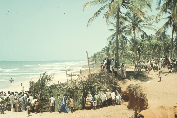 The photo showing what was the beach at Chorkor in 1960s