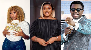 (L) Wendy Shay, MzGee (M), Prophet Opambour (R)