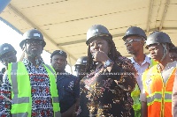 Minister for Lands and Natural Resources addresses miners in Gbani during an emergency visit