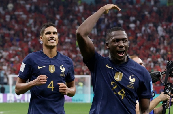 France Raphael Varane and Ibrahima Konate