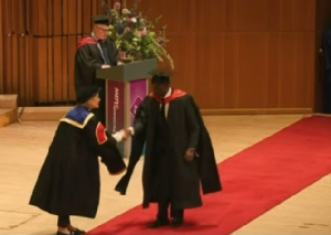 Emmanuel Armah Kofi Buah Receiving His Award 