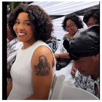 Odo Broni honours late husband with a tattoo